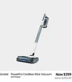 Myer Shark powerpro cordless stick vacuum offer