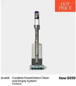 Myer Shark cordless powerdetect clean and empty system offer