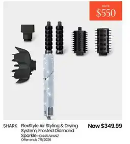 Myer Shark flexstyle air styling & drying system, frosted diamond sparkle offer