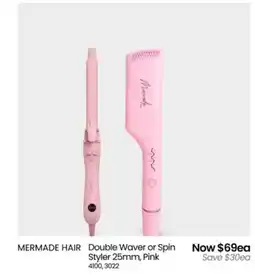 Myer Mermade hair double waver or spin styler offer