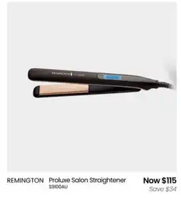 Myer Remington proluxe salon straightener offer