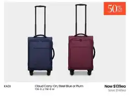 Myer Kadi cloud carry-on, steel blue or plum offer