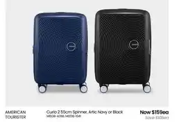 Myer American tourister curio 2 spinner, artic navy or black offer
