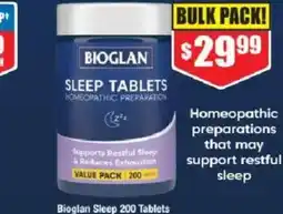 Chemist Warehouse Bioglan sleep tablets offer