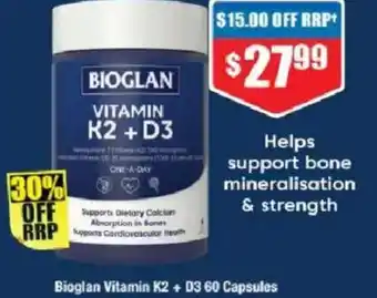 Chemist Warehouse Bioglan vitamin k2 + d3 offer