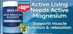 Chemist Warehouse Bioglan active magnesium glycinate offer