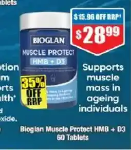 Chemist Warehouse Bioglan muscle protect hmb d3 offer