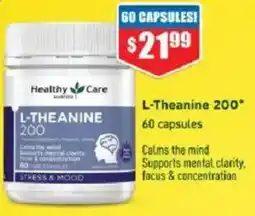 Chemist Warehouse Healthy care l-theanine 200 offer