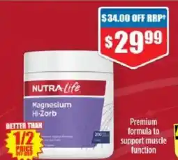 Chemist Warehouse Nutra life magnesium hi-zorb offer
