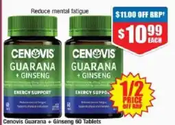 Chemist Warehouse Cenovis guarana + ginseng offer
