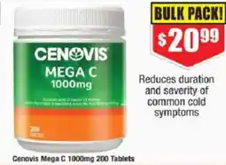 Chemist Warehouse Cenovis mega c 1000mg offer