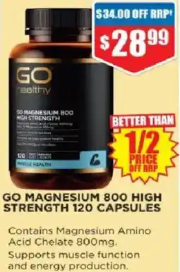Chemist Warehouse Go magnesium 800 high strength offer