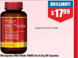 Chemist Warehouse Microgenics milk thistle 45000 one a day offer