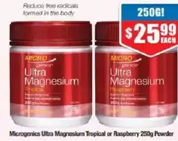 Chemist Warehouse Microgenics ultra magnesium tropical or raspberry offer