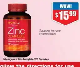 Chemist Warehouse Microgenics zinc complete offer