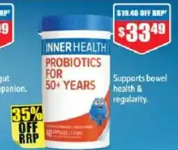 Chemist Warehouse Inner health probiotics for 50+ years offer