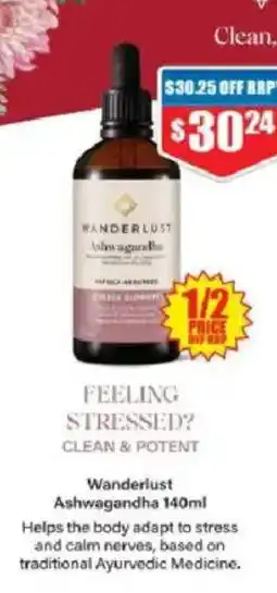 Chemist Warehouse Wanderlust ashwagandha offer