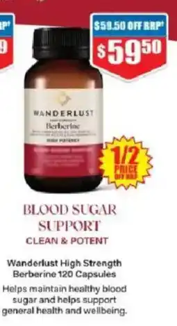 Chemist Warehouse Wanderlust high strength berberine offer