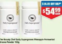 Chemist Warehouse The beauty chef daily supergreens pineapple fermented greens powder offer
