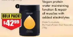 Chemist Warehouse Welle vegan protein water maintaining function & repair of muscles with added electrolytes offer