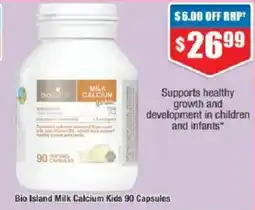 Chemist Warehouse Bio island milk calcium kids offer