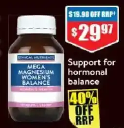 Chemist Warehouse Mega magnesium women's balance offer