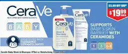 Chemist Warehouse Cerave baby wash & shampoo or moisturising cream offer