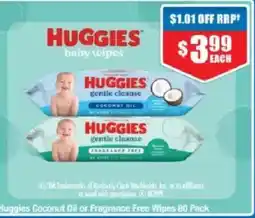 Chemist Warehouse Huggiescoconut oil or fragrance free wipes offer