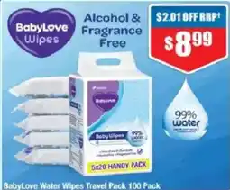 Chemist Warehouse Babylove water wipes travel pack offer