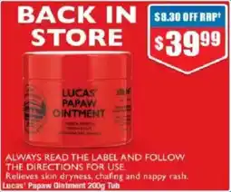Chemist Warehouse Lucas papaw ointment offer