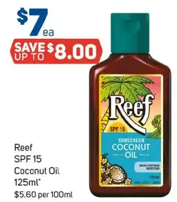 Foodland Reef spf 15 coconut oil offer