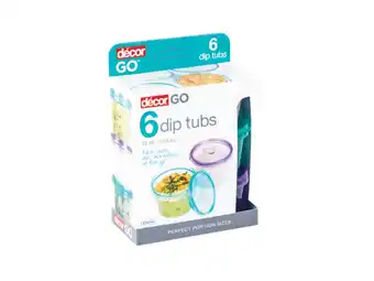 Foodworks Décor to go dip tubs 75ml 6 pack or small icewall 2 pack offer
