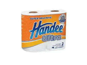 Foodworks Handee ultra paper towel 2 pack or double length 1 pack offer