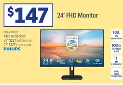 Officeworks Philips 24" fhd monitor offer