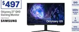 Officeworks Samsung odyssey 27" qhd gaming monitor offer
