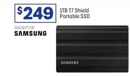 Officeworks Samsung 1tb t7 shield portable ssd offer