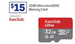 Officeworks Sandisk ultra microsdhc memory card offer