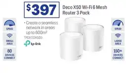 Officeworks Tp-link deco x50 wi-fi 6 mesh router 3 pack offer