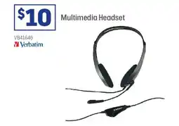Officeworks verbatim multimedia headset offer