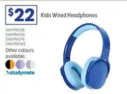 Officeworks Studymate kids wired headphones offer