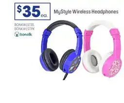 Officeworks Bonelk mystyle wireless headphones offer