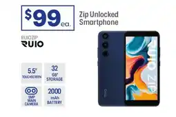 Officeworks Ruio zip unlocked smartphone offer