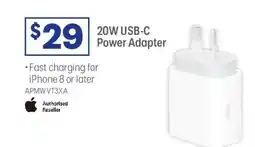Officeworks Iphone 8 or later USB-C Power Adapter offer