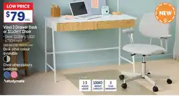 Officeworks Vinci 2 drawer desk or student chair offer