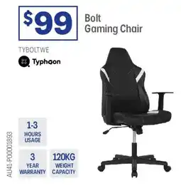 Officeworks Typhoon bolt gaming chair offer