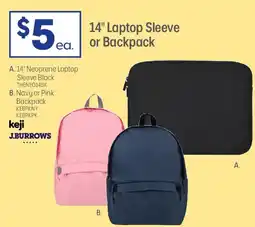 Officeworks J.burrows 14" laptop sleeve or backpack offer