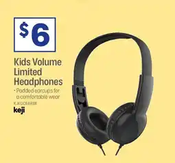 Officeworks Keji kids volume limited headphones offer