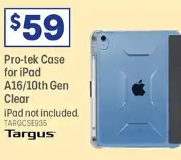 Officeworks Targus pro-tek case for ipad a16/10th gen clear offer