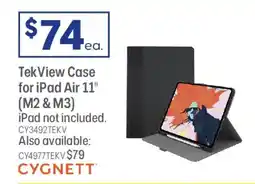 Officeworks Cygnett tekview case for ipad air 11"(m2 - m3) offer