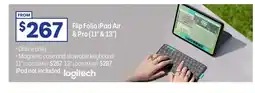 Officeworks Logitech flip folio ipad air & pro offer